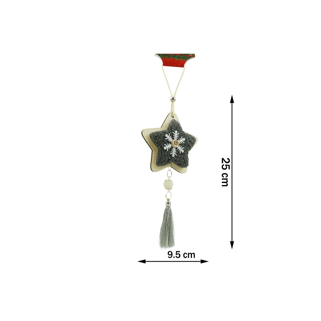 Ornament De Brad Stea, Lemn/Textil, 25 Cm