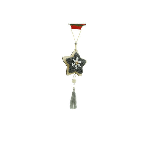 Ornament De Brad Stea, Lemn/Textil, 25 Cm
