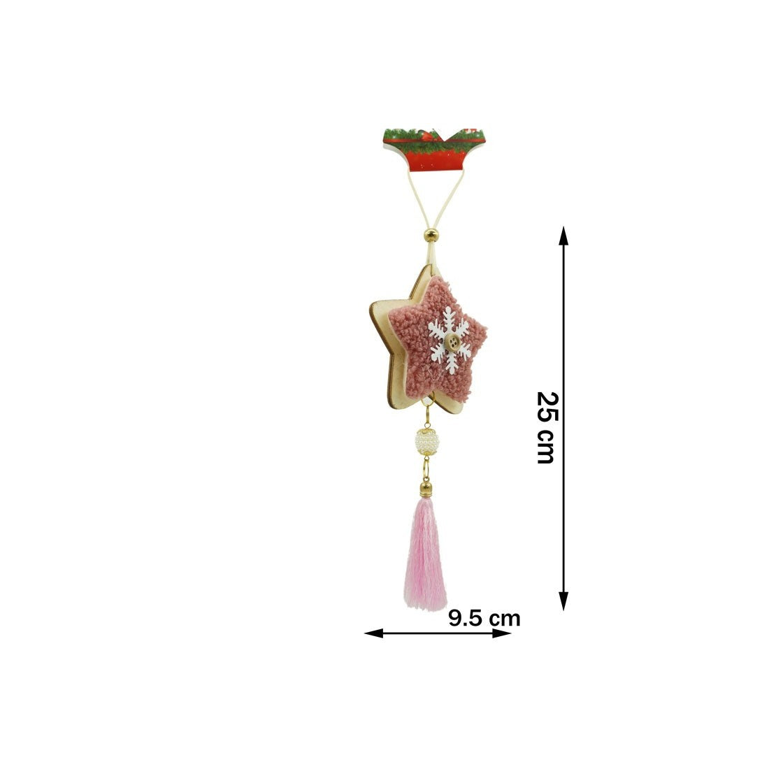 Ornament De Brad Stea, Lemn/Textil, 25 Cm