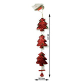 Ornament De Brad Trei Brazi Cu Paiete, Lemn, 36 Cm