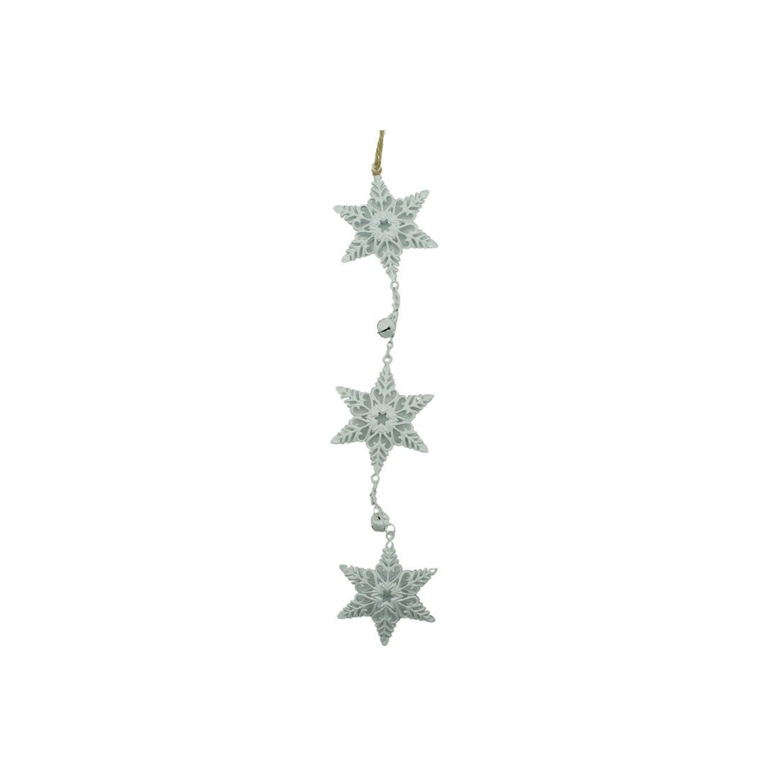 Ornament De Brad Trei Fulgi De Nea, Metal, 30 Cm