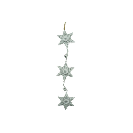 Ornament De Brad Trei Fulgi De Nea, Metal, 30 Cm