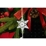 Ornament De Brad Trei Fulgi De Nea, Metal, 30 Cm