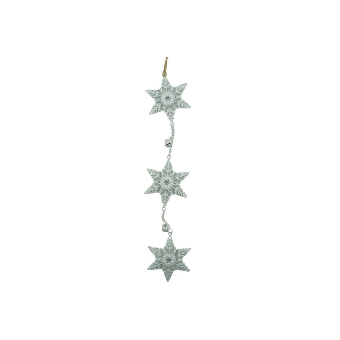 Ornament De Brad Trei Fulgi De Nea, Metal, 30 Cm