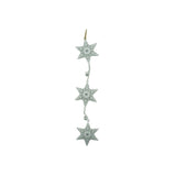 Ornament De Brad Trei Fulgi De Nea, Metal, 30 Cm