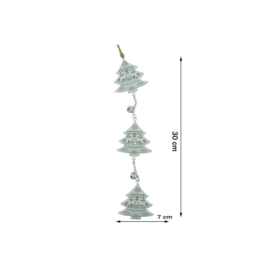 Ornament De Brad Trei Pomi De Craciun, Metal, 30 Cm