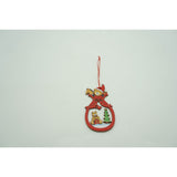 Ornament de brad ursuleti, Flippy, multicolor, lemn, 10 cm - vivimall.ro