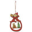 Ornament de brad ursuleti, Flippy, multicolor, lemn, 10 cm - vivimall.ro