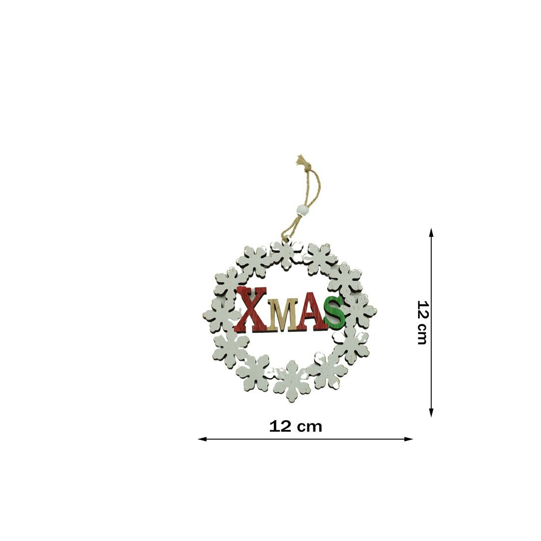 Ornament De Brad Xmas, Lemn, 12 Cm