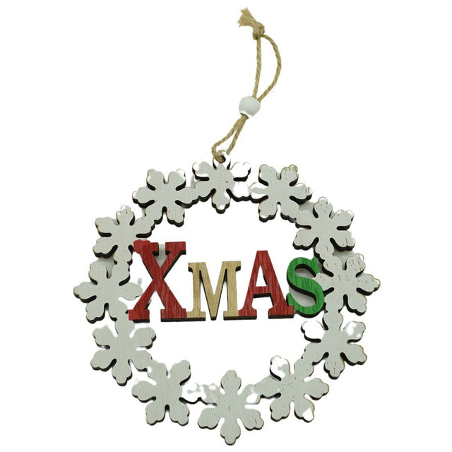 Ornament de brad Xmas, Flippy, multicolor, lemn, 12 cm - vivimall.ro