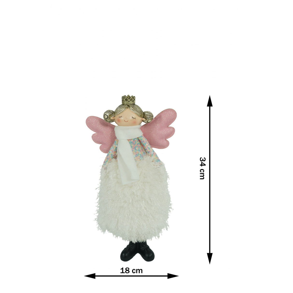 Ornament De Craciun Ingeras, Textil, 34 Cm