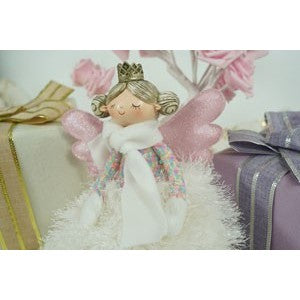 Ornament De Craciun Ingeras, Textil, 37 Cm