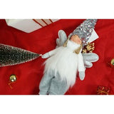 Ornament de Craciun ingeras model 2, Flippy, alb/gri, textil, 53 cm - vivimall.ro