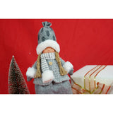 Ornament de Craciun papusa, Flippy, gri/alb, textil, 43 cm - vivimall.ro