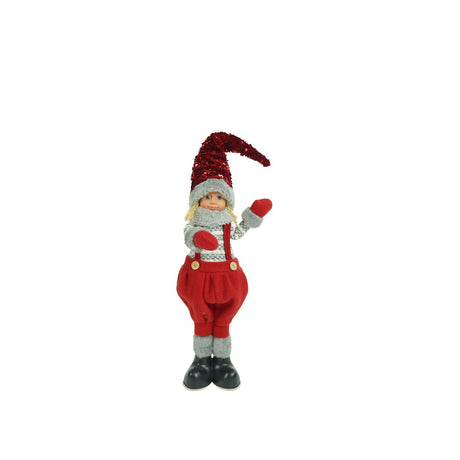 Ornament De Craciun Papusa, Rosu/, Textil, 58 Cm