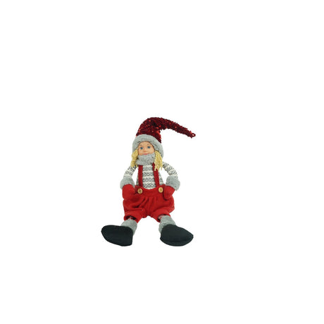 Ornament De Craciun Papusa, Rosu/, Textil, 62 Cm