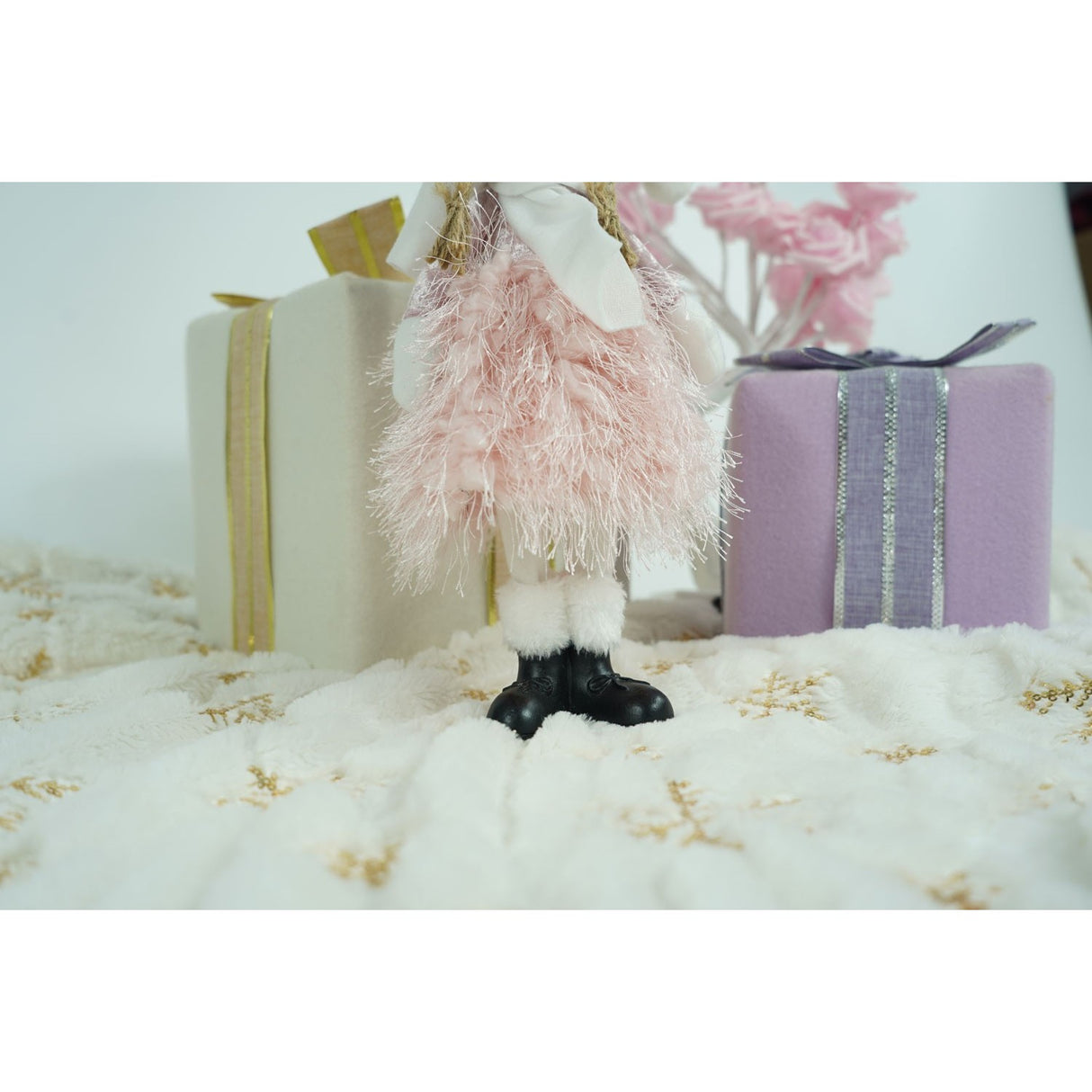 Ornament De Craciun Papusa, Roz/, Textil, 44 Cm