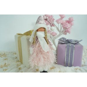 Ornament De Craciun Papusa, Roz/, Textil, 44 Cm
