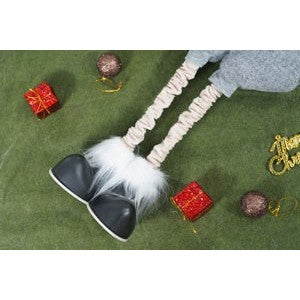 Ornament De Craciun Ren Cu Picioare Telescopice, /Alb, Textil, 100 Cm