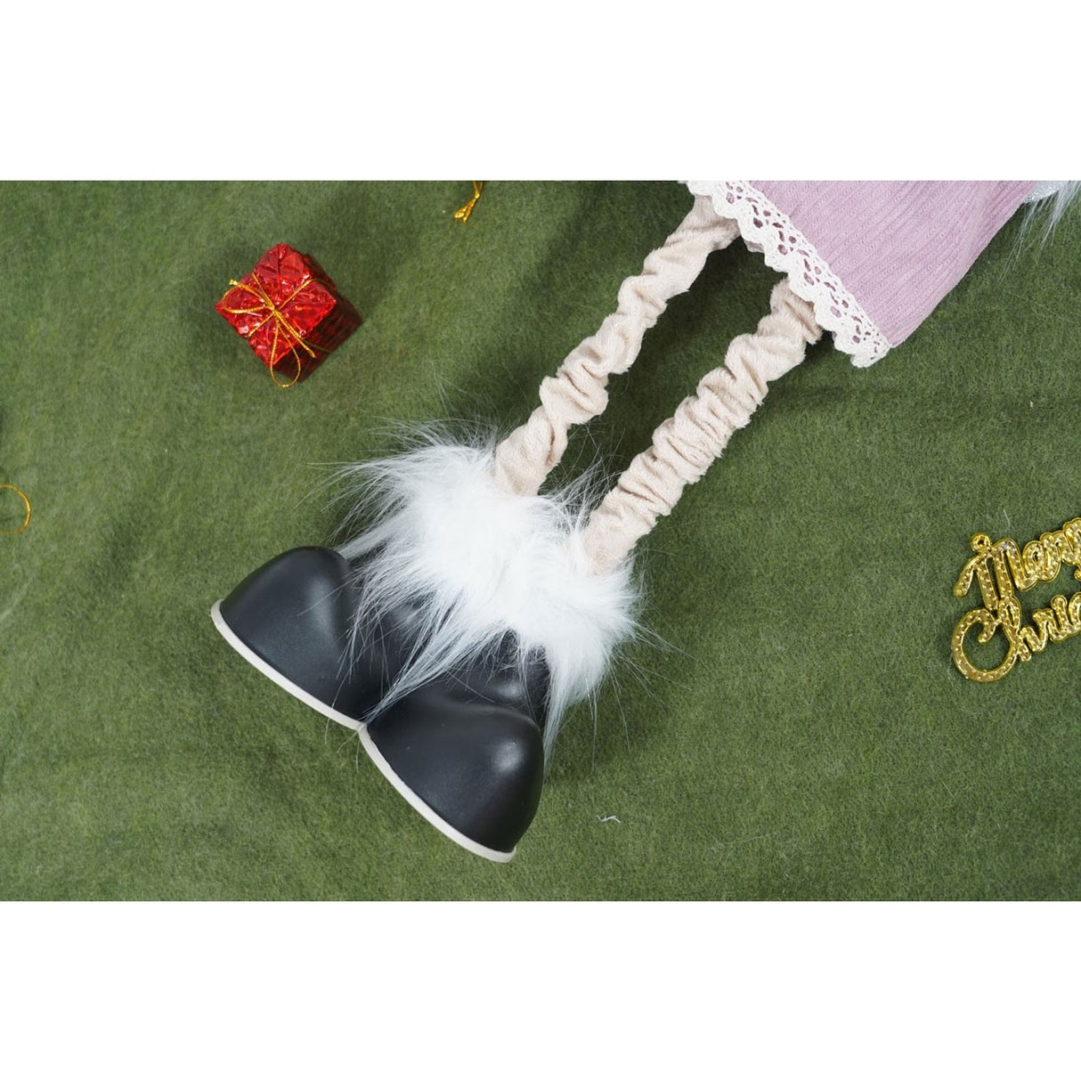 Ornament De Craciun Ren Cu Picioare Telescopice, Roz/, Textil, 72 Cm