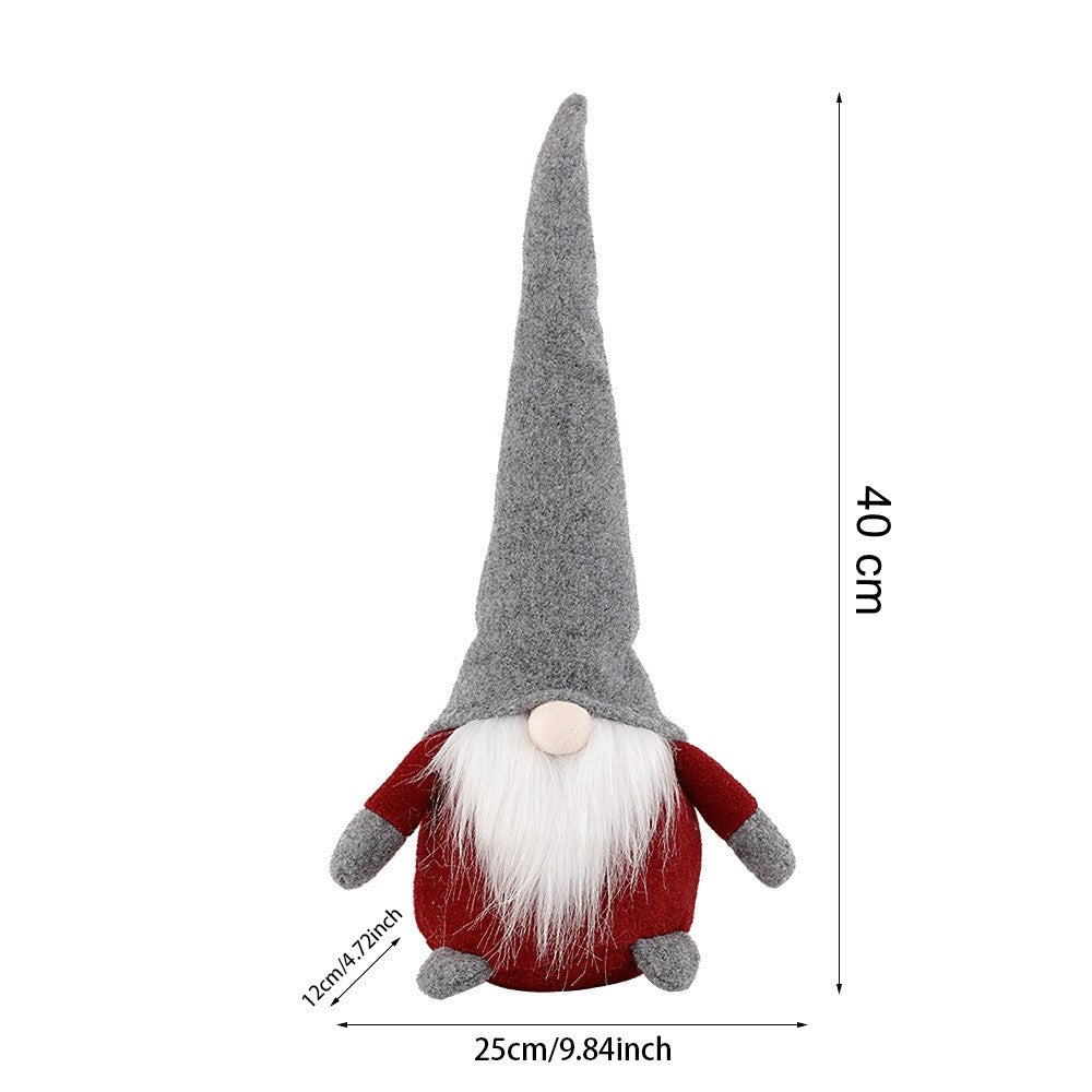 Ornament De Craciun Spiridus, Caciula, Material Textil, 40 Cm, Rosu