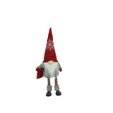 Ornament de Craciun spiridus, Flippy, gri/alb, textil, 42 cm - vivimall.ro