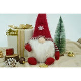 Ornament de Craciun spiridus, Flippy, gri/alb, textil, 58 cm - vivimall.ro