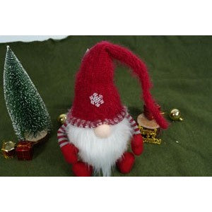 Ornament De Craciun Spiridus, /Alb, Textil, 58 Cm