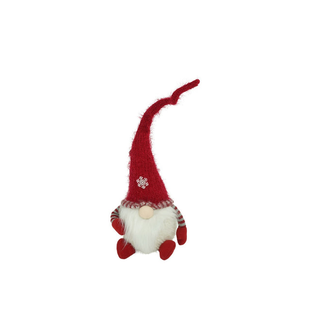 Ornament de Craciun spiridus, Flippy, gri/alb, textil, 58 cm - vivimall.ro