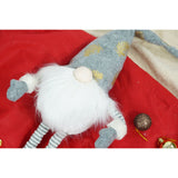 Ornament de Craciun spiridus, Flippy, gri/alb, textil, 80 cm - vivimall.ro