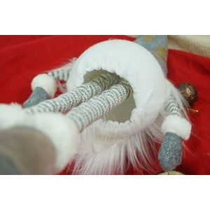 Ornament De Craciun Spiridus, /Alb, Textil, 80 Cm