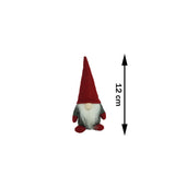 Ornament de Craciun spiridus, Flippy, gri/rosu, textil, 12 cm - vivimall.ro