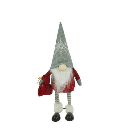 Ornament de Craciun spiridus, Flippy, rosu/alb, textil, 42 cm - vivimall.ro