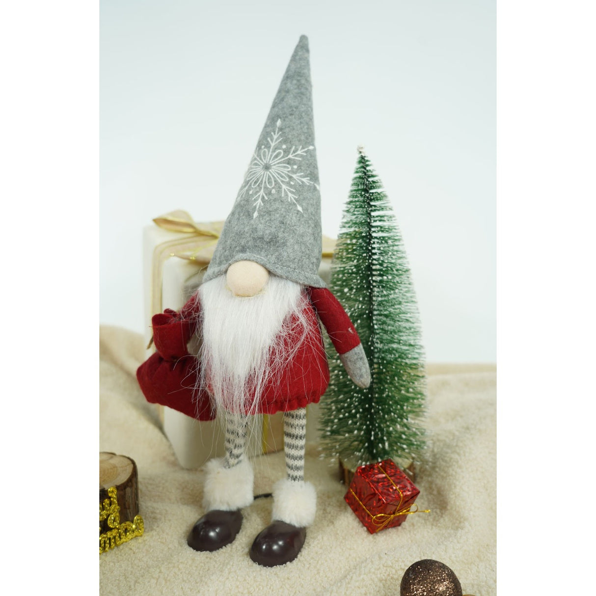 Ornament De Craciun Spiridus, Rosu/, Textil, 42 Cm