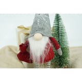 Ornament de Craciun spiridus, Flippy, rosu/alb, textil, 42 cm - vivimall.ro