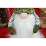 Ornament de Craciun spiridus, Flippy, verde/alb, textil, 53 cm - vivimall.ro