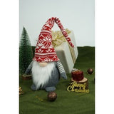 Ornament de Craciun spiridus model 2, Flippy, rosu/gri, textil, 45 cm - vivimall.ro