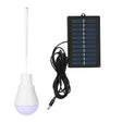 Bec Portabil Cu Panou Solar, Pentru Camping, Utilizare Exterior/Interior, 3.6V, 400 Mah, 6.2 X 10 Cm, Alb Rece - vivimall.ro