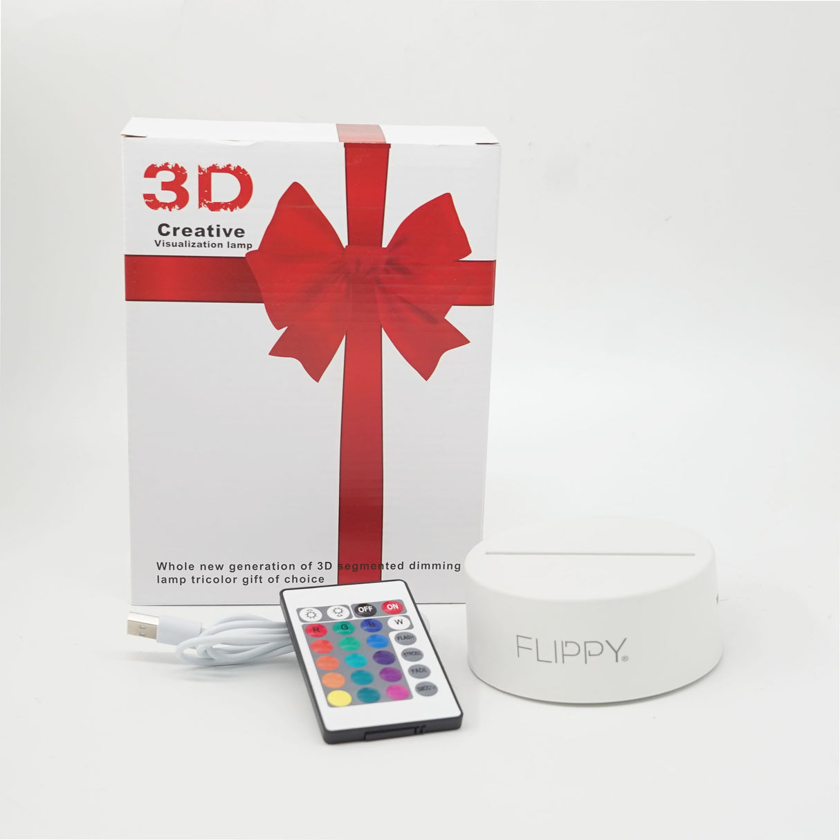 Lampa LED decorativa, Vivimall, 3D, Bufnita, cu USB si baterii, 20 cm inaltime, din material acril, lumina multicolora si telecomanda inclusa, alb - vivimall.ro