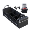 Organizator portbagaj auto Flippy pliabil negru, 90x35x30 cm, vedere frontală cu toate compartimentele