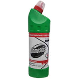 Detergent lichid dezinfectant Domestos Pine Fresh aplicat pe suprafață sanitară, demonstrație utilizare