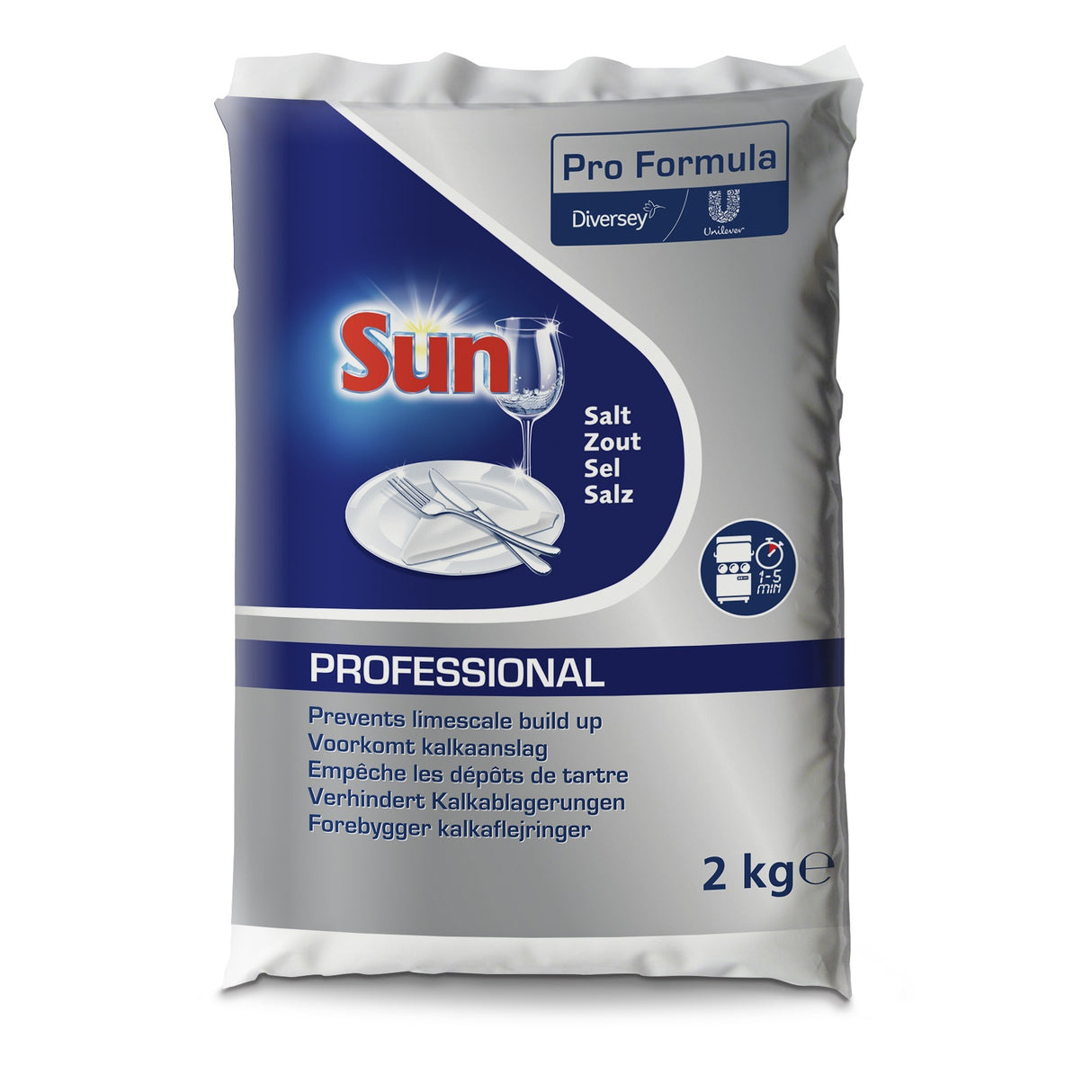 Pachet SUN Professional Dishwasher Salt, Sare pentru Masina de Spalat Vase, 6x2 kg - vivimall.ro