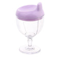 Pahar Din Plastic Transparent Cu Picior, Pentru Copii, 14 X 7.7 Cm, Cu Cioc Antiscurgere, + 3 Ani, Fara Maner, Alb - vivimall.ro