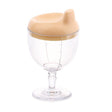 Pahar Din Plastic Transparent Cu Picior, Pentru Copii, 14 X 7.7 Cm, Cu Cioc Antiscurgere, + 3 Ani, Fara Maner, Alb - vivimall.ro