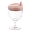 Pahar Din Plastic Transparent Cu Picior, Pentru Copii, 14 X 7.7 Cm, Cu Cioc Antiscurgere, + 3 Ani, Fara Maner, Alb - vivimall.ro