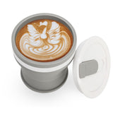 Pahar Pliabil Din Silicon Prentru Calatorii, 350 Ml, Pai Inclus, 9 X 9.2 Cm, Gri - vivimall.ro