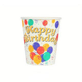Pahare Carton Pentru Petrecere, Set 10 Pahare Cartonate Pentru Zi De Nastere, 230 Ml - vivimall.ro