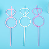 Pai de Plastic, Vivimall, Model Inel cu Diamant, Tematica Nunta, Diametru 0.5 cm, Roz/Alb - vivimall.ro