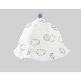 Palarie de Protectie pentru Bebelusi, Vivimall, Model cu Norisori Albastri, Pescareasca, de Primavara si Toamna, cu Masca si Fermoar, 42 cm, pentru 0-3 Luni, Bleu