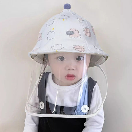 Palarie De Protectie Pentru Bebelusi, Model Cu Norisori , Pescareasca, De Primavara Si Toamna, Cu Masca Si Fermoar, 48 Cm, Pentru 6-12 Luni - vivimall.ro